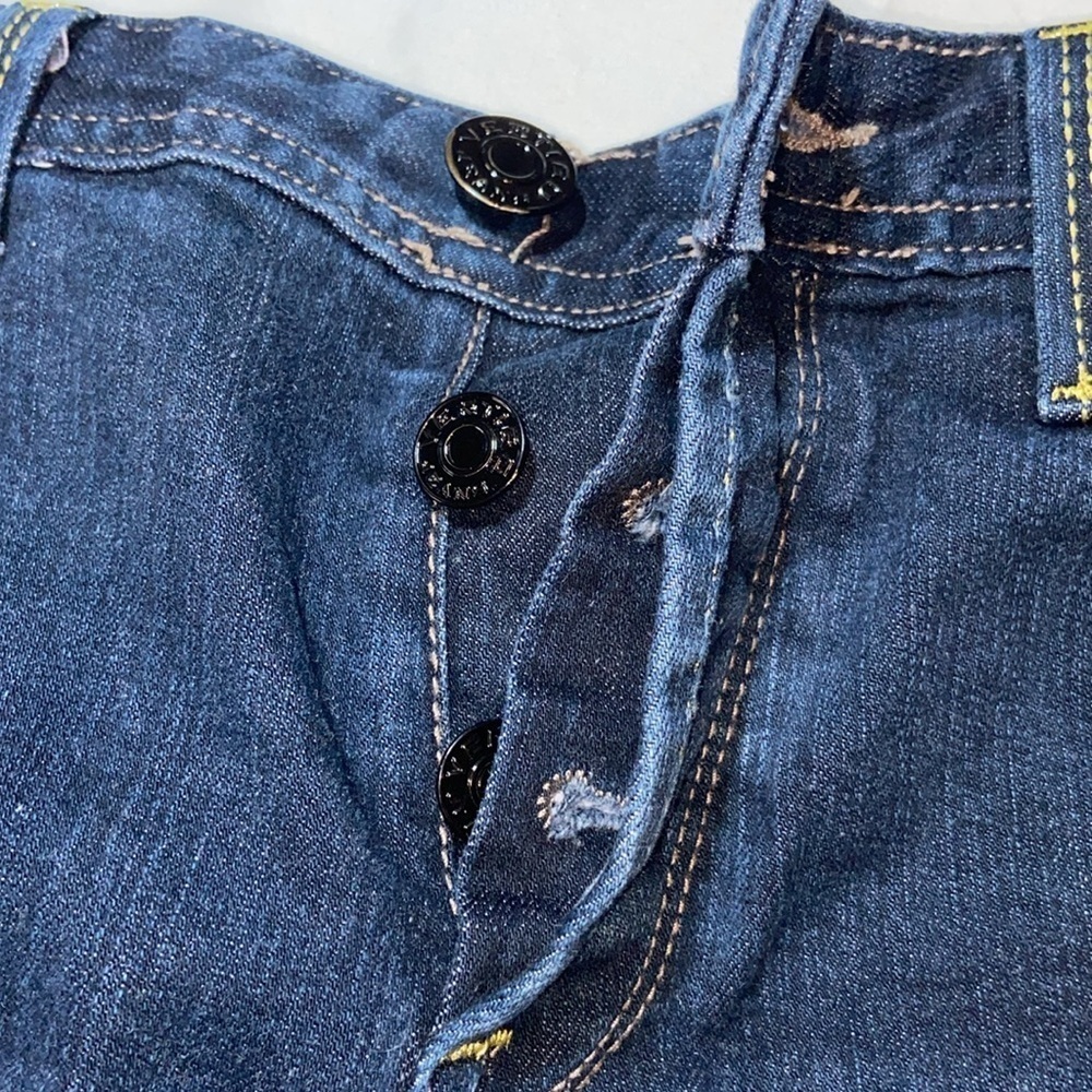 Vertigo Jeans Women’s Embroidered Flare Jeans Dark Wash Y2K Stretch Size 31 - Picture 7 of 9